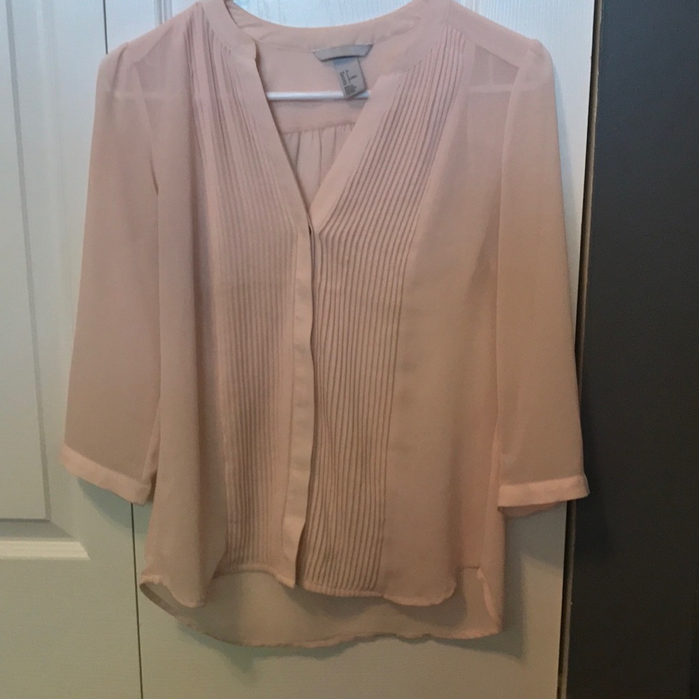 H&M Blush Blouse Size 4